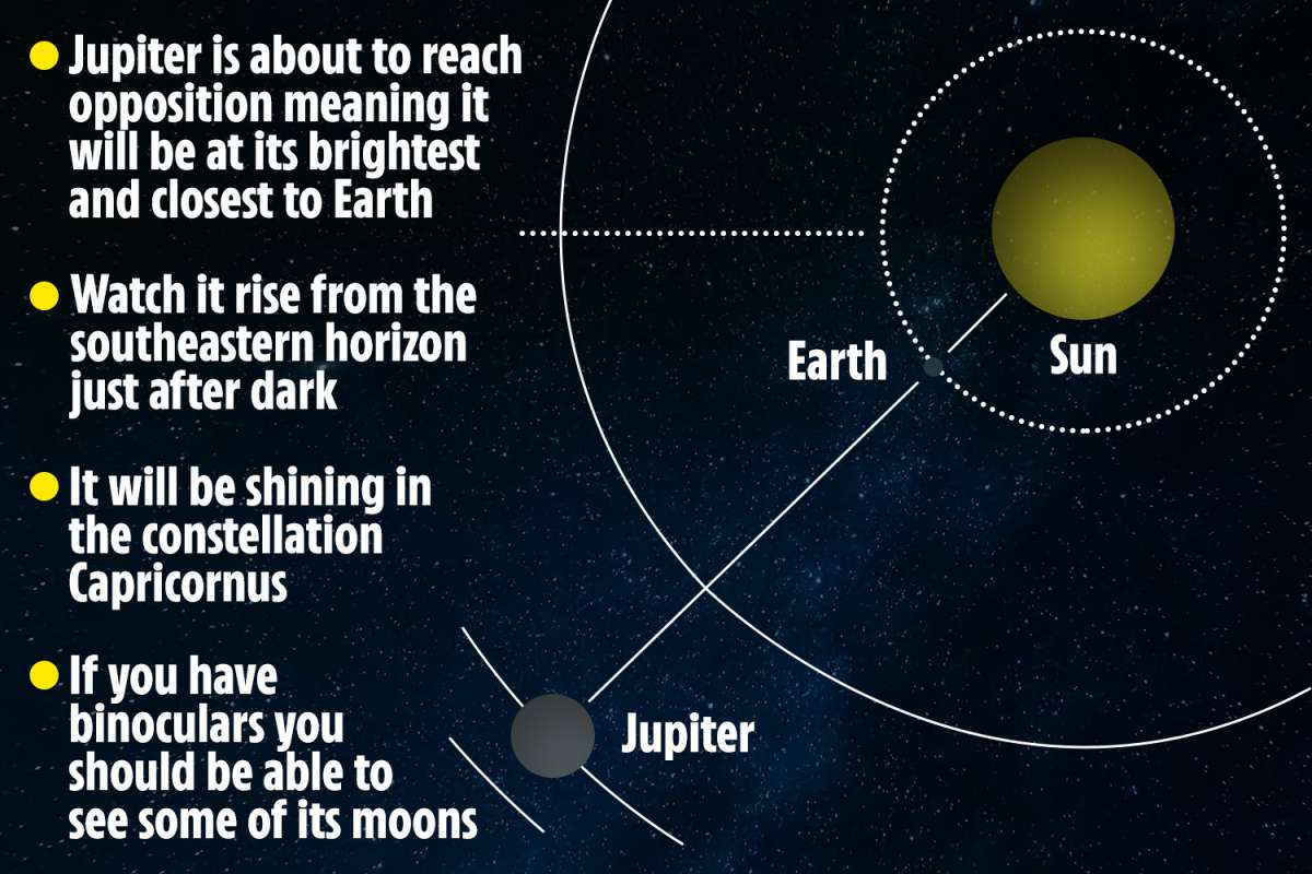 Best chance to see Jupiter with NAKED EYE is this week – don’t miss rare ‘opposition’