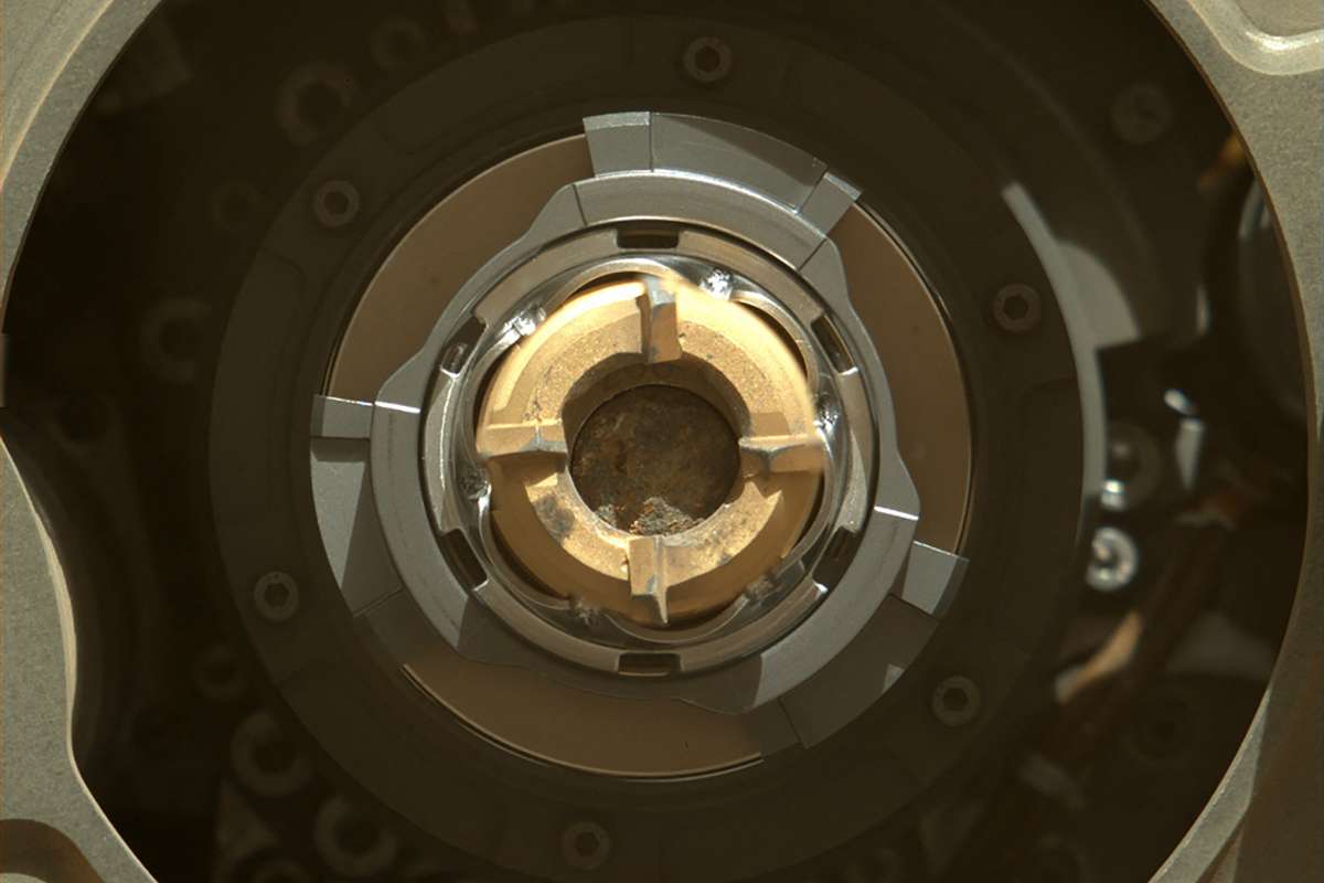 Nasa Mars rover scoops up first rock sample for groundbreaking mission to return Martian dust to Earth