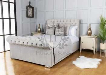Hugo & Sons image of the Chesterfield Sleigh Bed