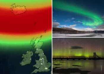Brits spot Northern Lights as geomagnetic storms bring stunning night time display