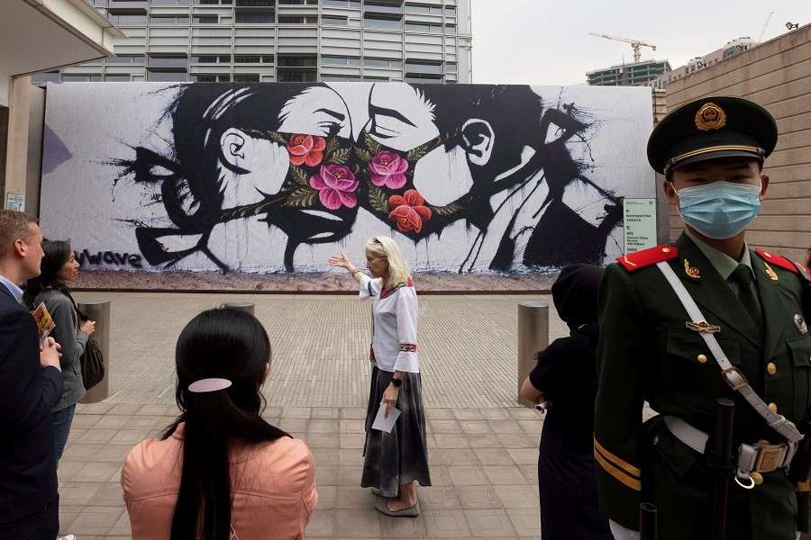 The World Famous Street Artist Pony Wave 'Stay Safe Kiss' Art Will Be Released As NFT