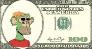 "100 Dollars Ape" A Very Unique NFT Concept Featuring A Dollar Note