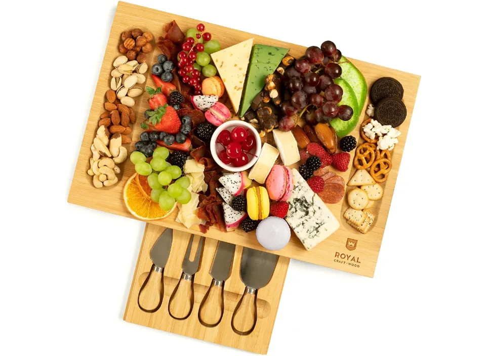 Enjoy a beautiful charcuterie board on game day.