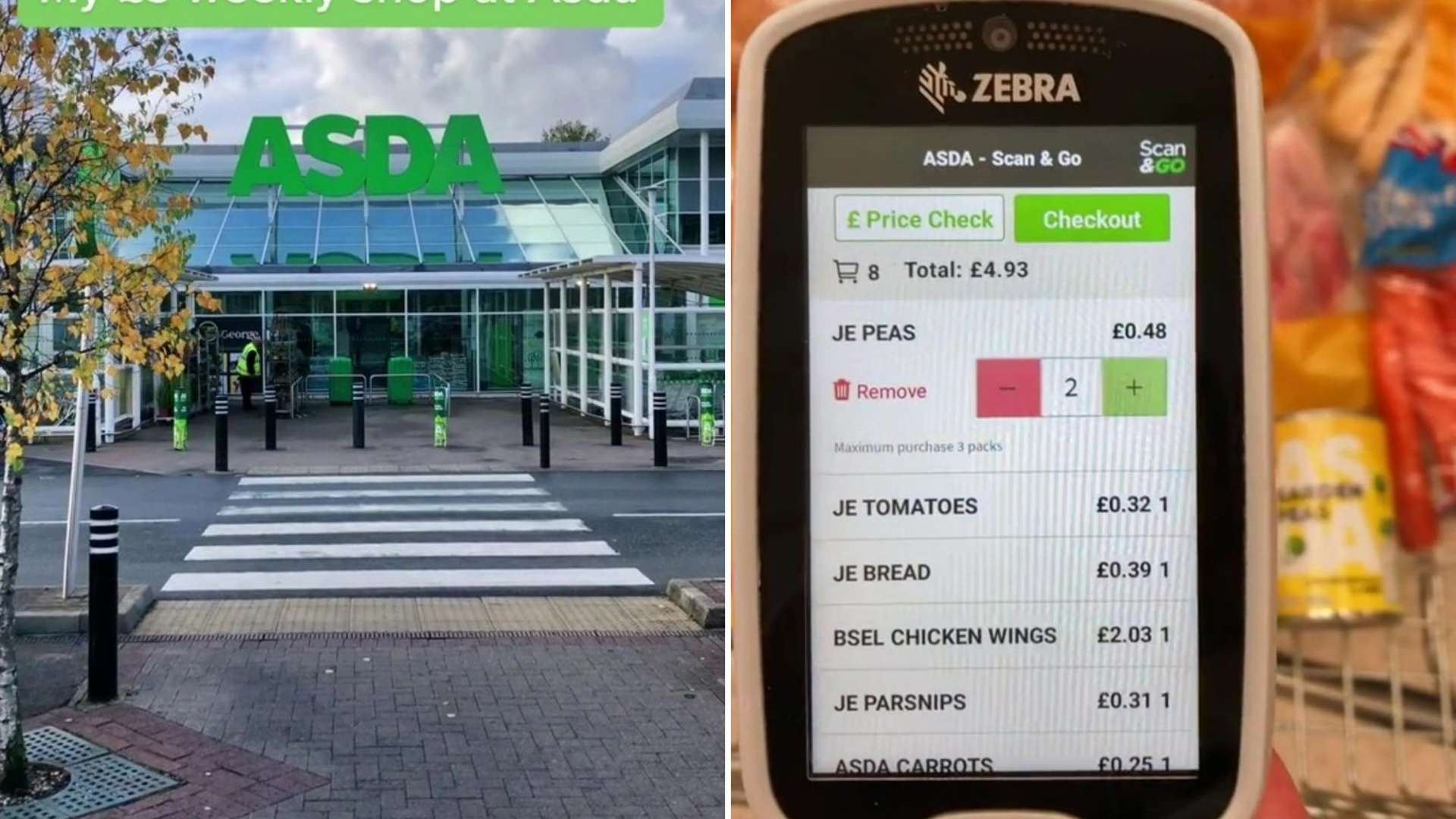 I got an entire weekly shop for just £5 in Asda – here’s what I bought if you’re worried about the cost of living