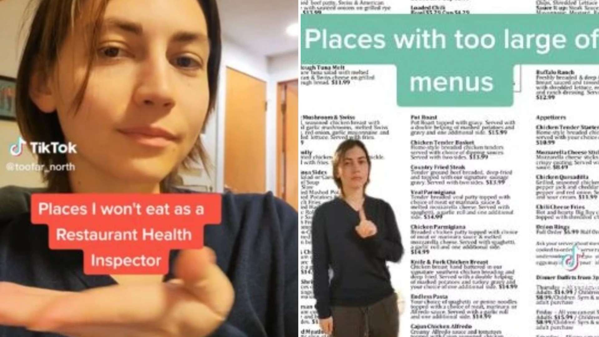 I’m a restaurant health inspector and there are some places I’ll NEVER eat – you can always tell by the menu