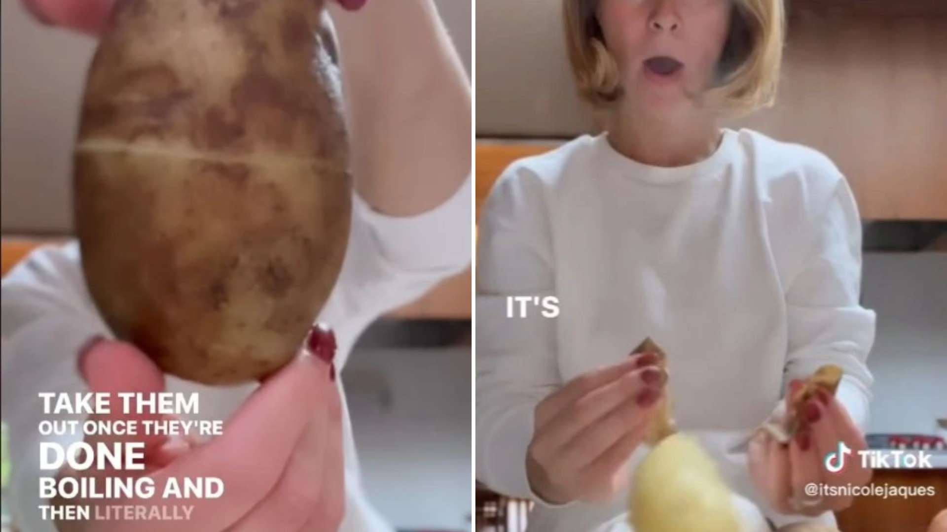 People are just realising that they’ve been peeling their potatoes all wrong – the right way is so much easier