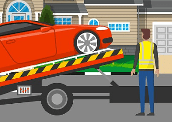 Car transportation or vehicle collection delivery