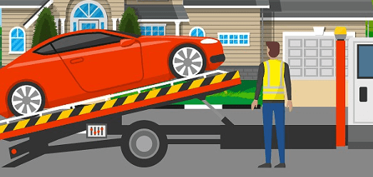 Car transportation or vehicle collection delivery