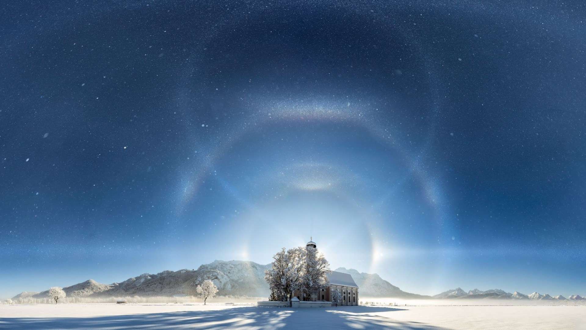 Nasa shares stunning pic of rare ‘Ice Halo’ in scene like Disney’s Frozen with incredible arcs caused by sub-zero fog