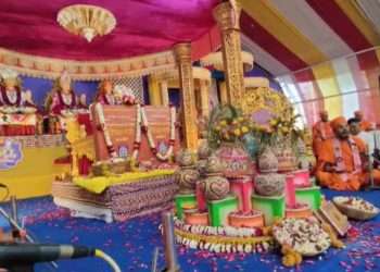 Three-day Ghanshyam Maharaj Suvarna Pratishtha Mohotsav celebrated at Dharampur Swaminarayan Temple, Watch Video