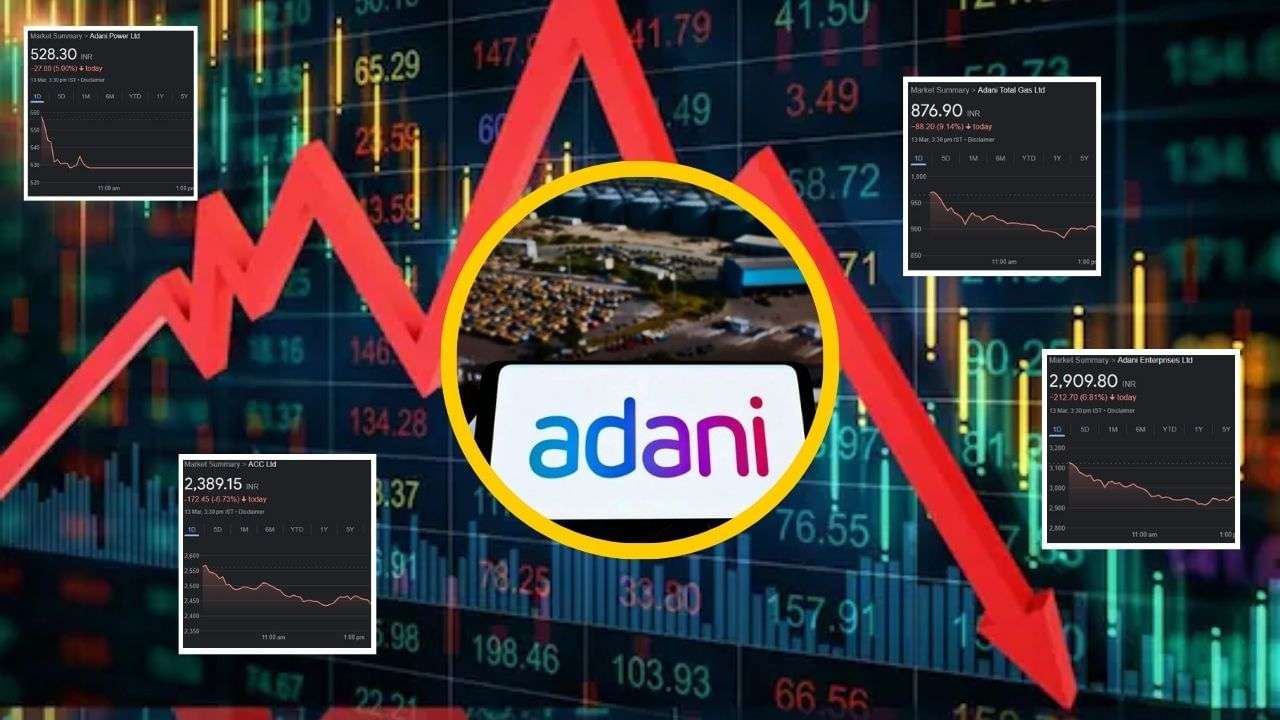 Adani caught in the storm of the stock market!  1.12 lakh crore loss in 6 hours, see list