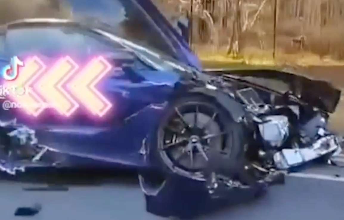 Shock video shows wreckage of ‘HSTikkyTokky’s £220,000 McLaren after TikTok star’s supercar destroyed in horror crash’