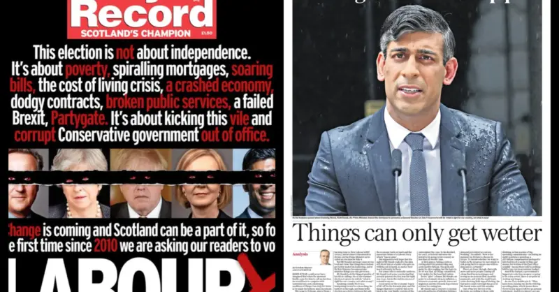 General election 2024 press endorsements: Daily Record backs Labour saying vote ‘is not about independence’