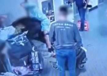 New Manchester Airport video shows police being punched moments before man was kicked by cop