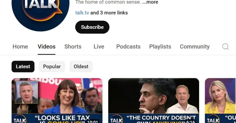 TalkTV hits 1m Youtube subscribers and grows revenue after linear TV closure