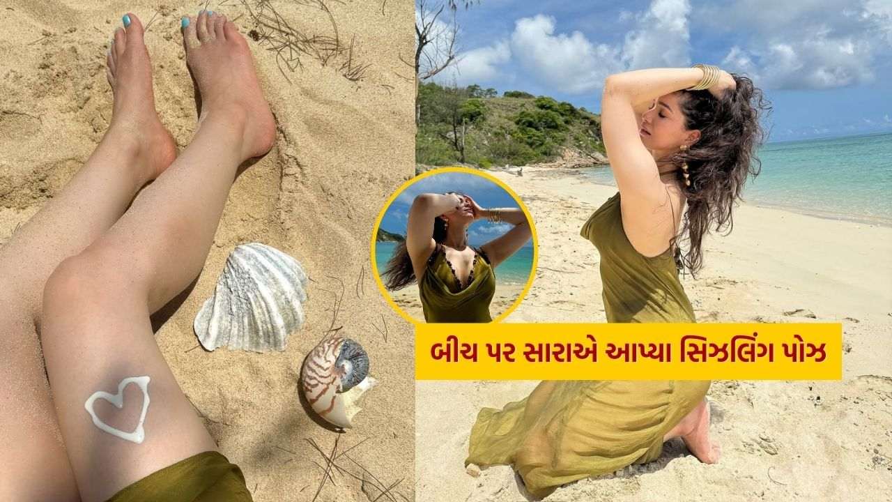 Sara Tendulkar was seen having fun on the beach wearing a revealing dress, the pictures went viral