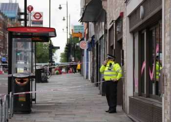 Three men arrested after ‘drive-by-shooting’ that left girl, 9, fighting for life outside restaurant