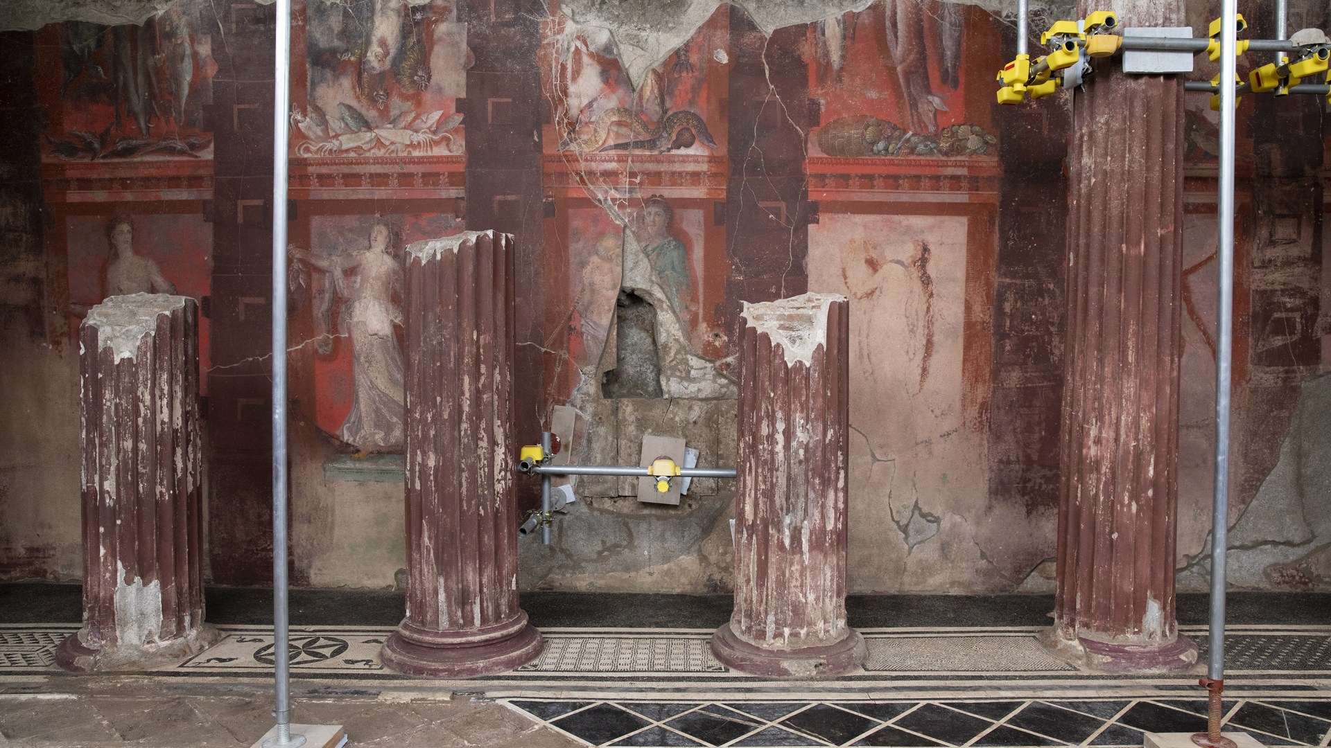 ‘Exceptional’ Pompeii frescos of Greek booze god & mystery rituals from Jesus’s time unearthed from ancient volcanic ash