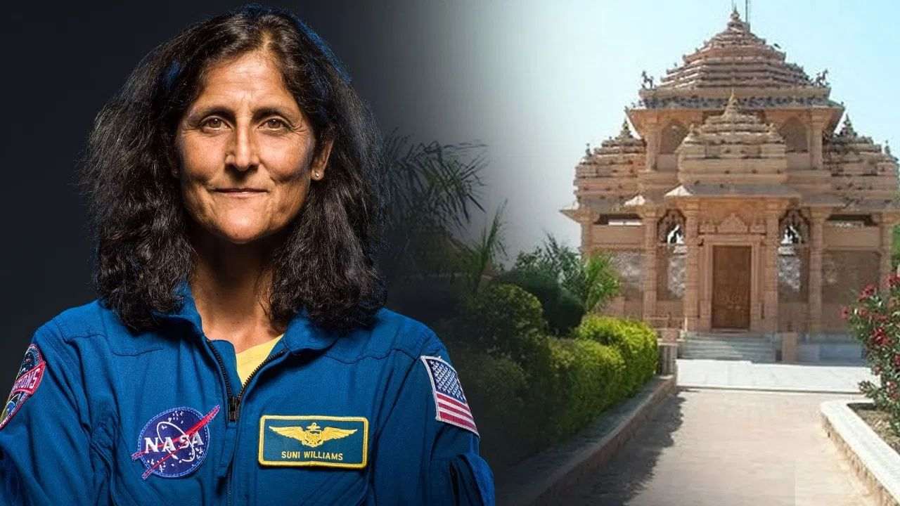 A magnificent procession held in a jhulasan for 9 months of intact flame, Sunita Williams' home, watch video