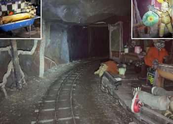Inside abandoned UK theme park’s network of tunnels, bunny statues & rotting rollercoaster as owner issued harsh warning