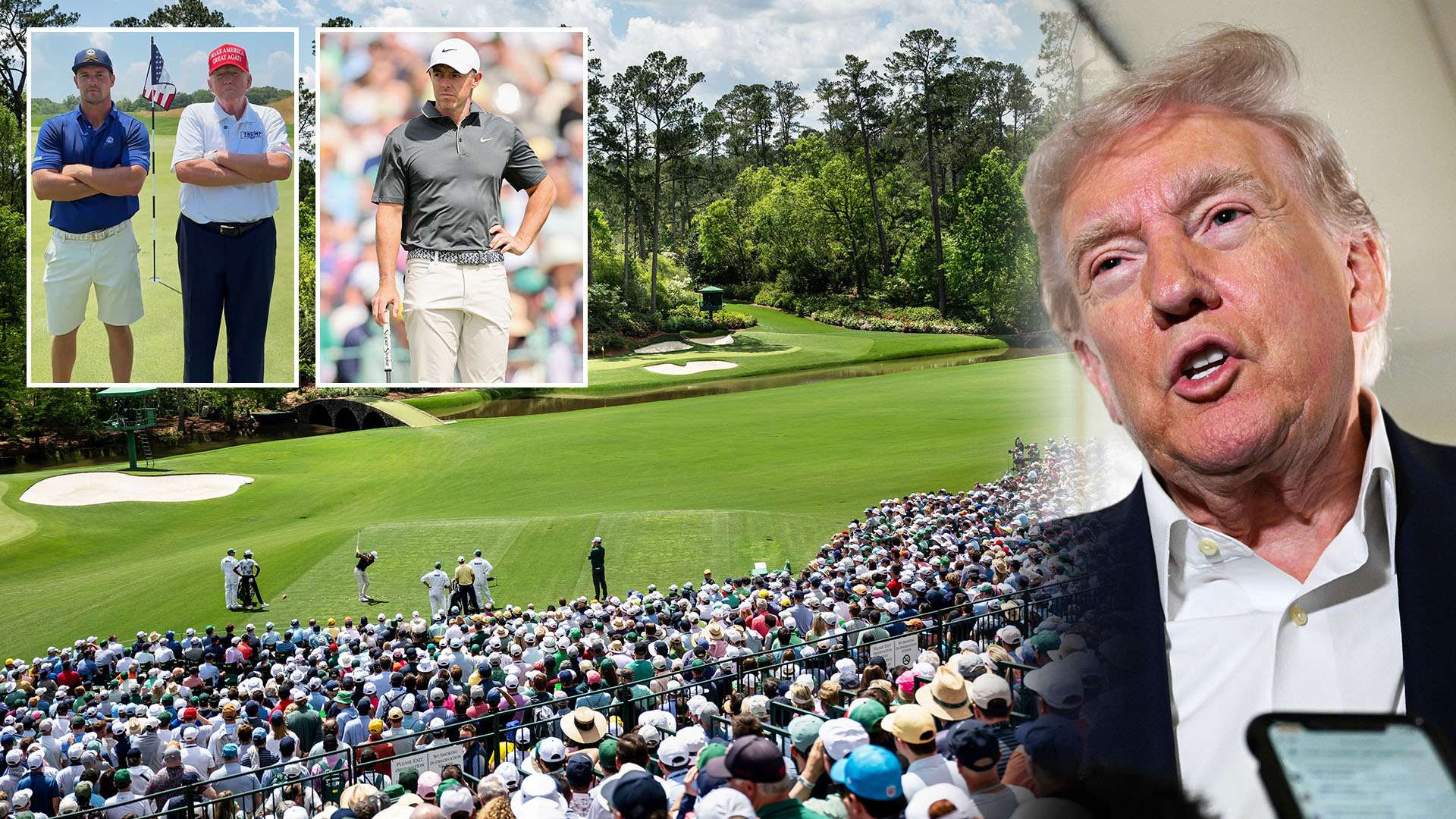 ‘All friends of mine’ – Donald Trump names the three golfers he wants to win the Masters but SNUBS Rory McIlroy