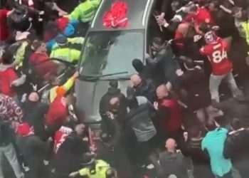 Moment Liverpool parade ‘drug driver’ is dragged out of car by cops after 65 people hit in ‘rampage’