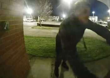 Moment burglar smashes into nan’s home before beating her to death – as helpless daughter heard attack on doorbell cam