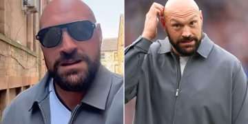 Tyson Fury heads off to business meeting still wearing Primark Soccer Aid suit after dropping F-bomb live on ITV