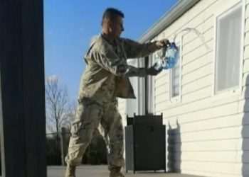 Horror moment stalker thug pours ‘petrol’ outside ex-wife’s home & threatens to set it alight during campaign of terror