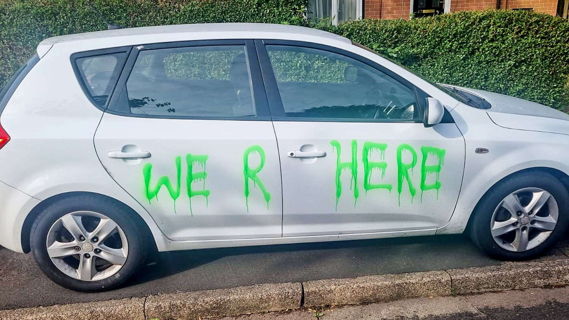 Urgent hunt for yobs who destroyed FORTY ONE cars in ‘sleepy and peaceful’ UK town – as cops probe bizarre messages