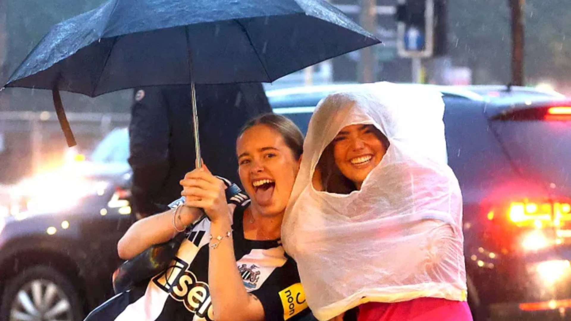 UK weather: Revellers get drenched on Leeds’ Otley Run as heavy rain blasts country with 40 flood warnings & 75mph winds
