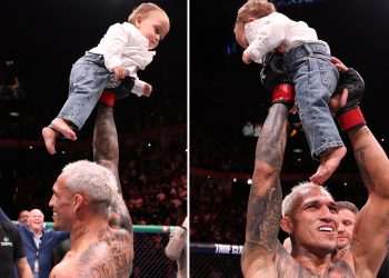 UFC legend Charles Oliveira, 35, dubbed ‘LION KING’ after parading young son, one, around octagon after emphatic win UFC legend Charles Oliveira, 35, dubbed ‘LION KING’ after parading young son, one, around octagon after emphatic win