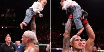 UFC legend Charles Oliveira, 35, dubbed ‘LION KING’ after parading young son, one, around octagon after emphatic win UFC legend Charles Oliveira, 35, dubbed ‘LION KING’ after parading young son, one, around octagon after emphatic win