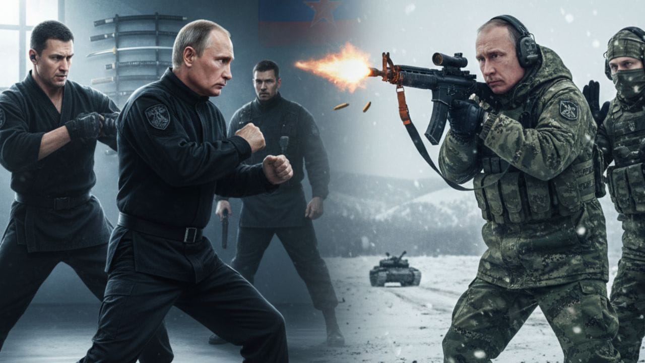 What kind of weapons does Vladimir Putin use, who trains?
