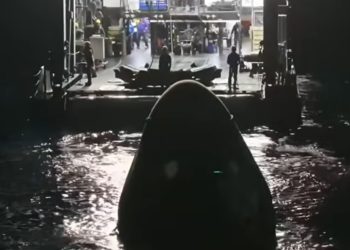 Nasa astronauts RETURN home from ISS after being forced to leave in first ever medical evacuation