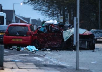 Six people rushed to hospital after ‘serious’ car crash in early hours with debris strewn down road