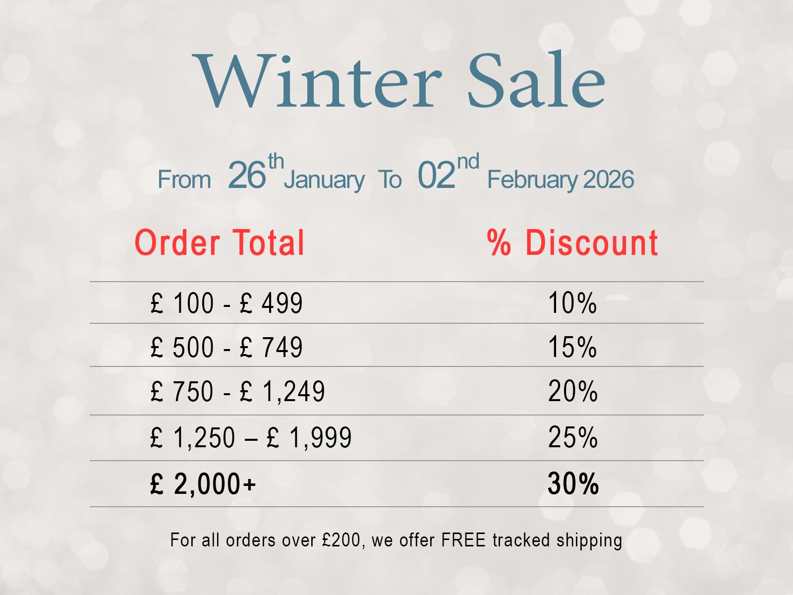 Silver JD Rolls Out Winter Sitewide Sale for UK Jewellery Businesses