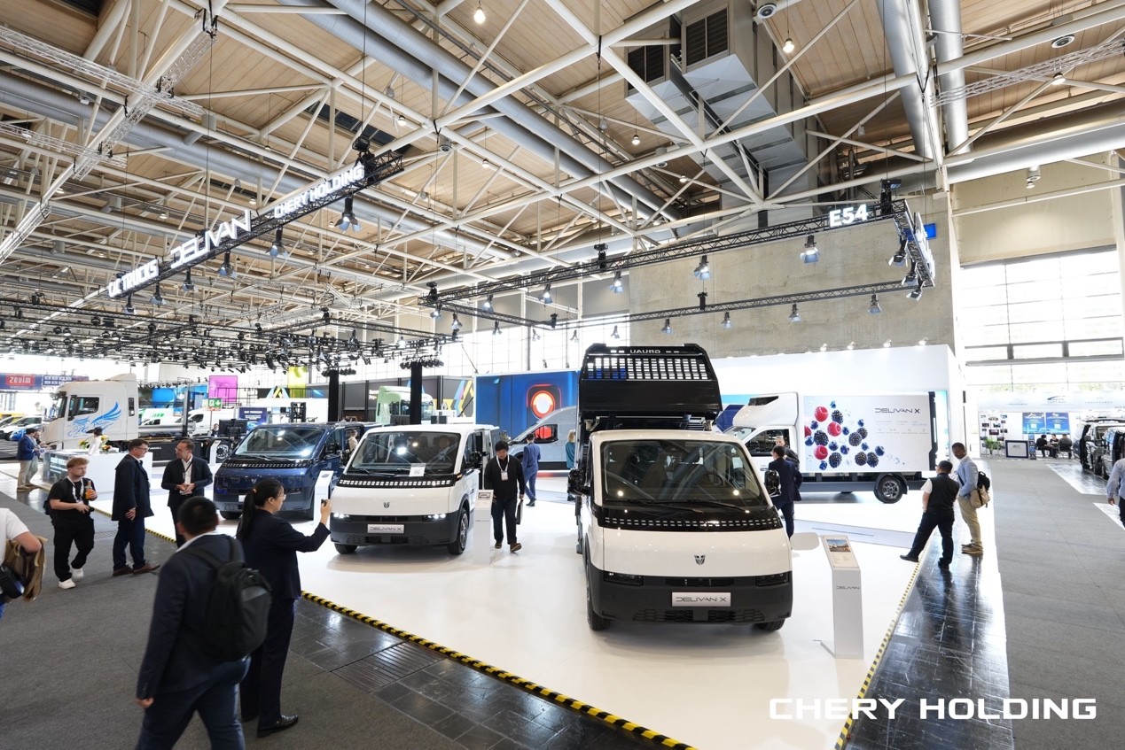 Chery Commercial Vehicle presents products, new energy solutions at IAA Transportation 2026 This photo shows the booth of Chery Commercial Vehicle at IAA Transportation 2026 in Hannover, Germany. (Photo provided by Chery Commercial Vehicle)