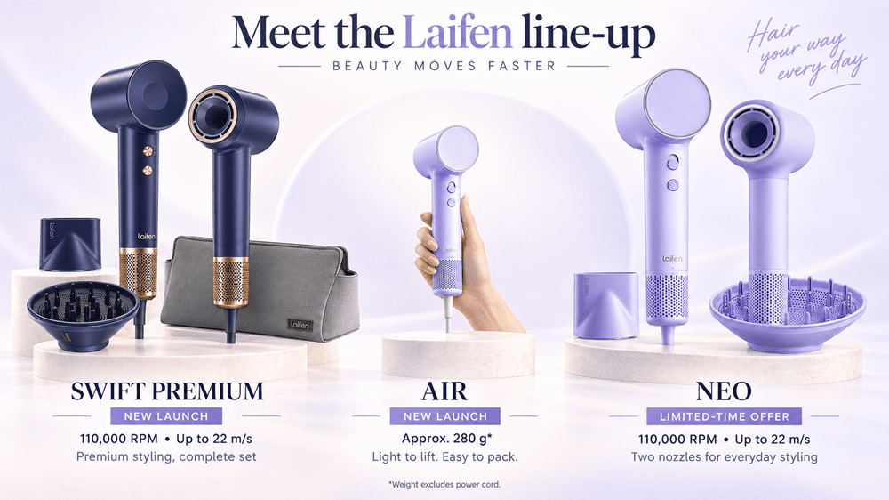 Left to right: Swift Premium, Air and Neo